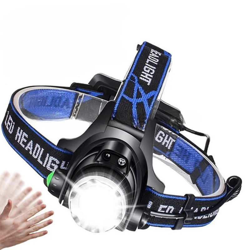 

USB Sensor Head-mounted Strong Light Charging Headlight LED Zoom Outdoor Mountaineering Night Fishing Light