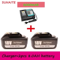 18650 rechargeable battery makita backup battery 18v8000mah with 4a charger bl1840 bl1850 bl1830 bl1860b lxt400