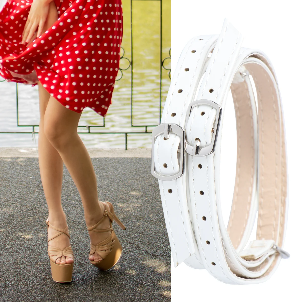 Крестообразные ремни на высоком каблуке поддерживающие шнурки с защитой от