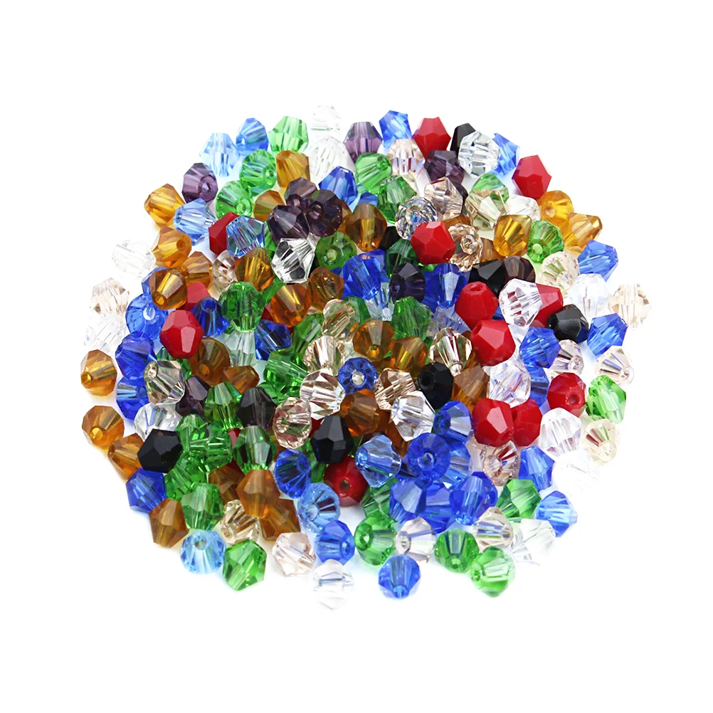 

200 Pc 8 mm Beads Faceted Mixed Color Handicraft Accessories for Making Earrings Craft Necklace