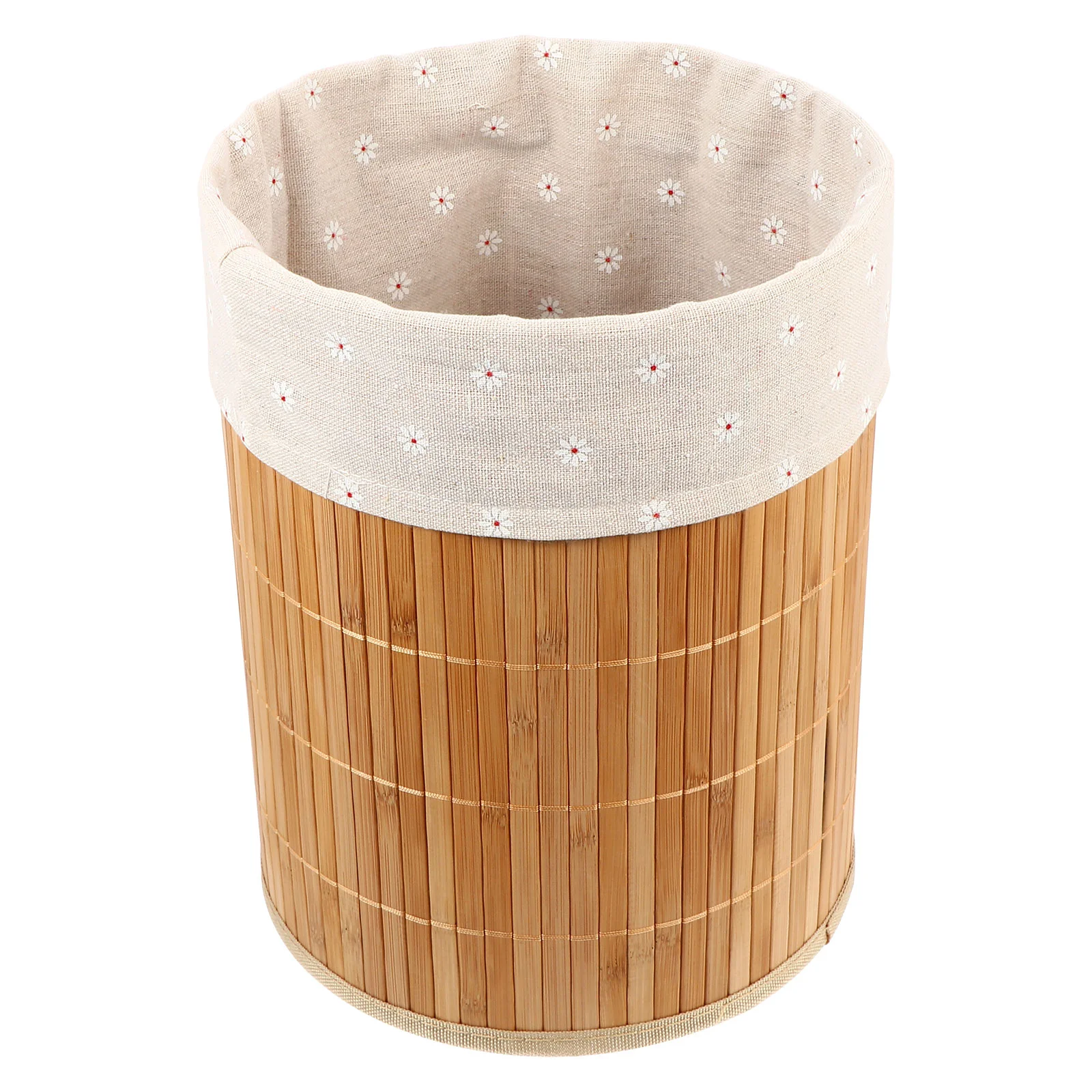 

Basket Storage Bamboo Woven Bucket Baskets Can Laundry Wicker Weaving Trash Picnic Toy Bathroom Waste Shelf Wastebasket Round