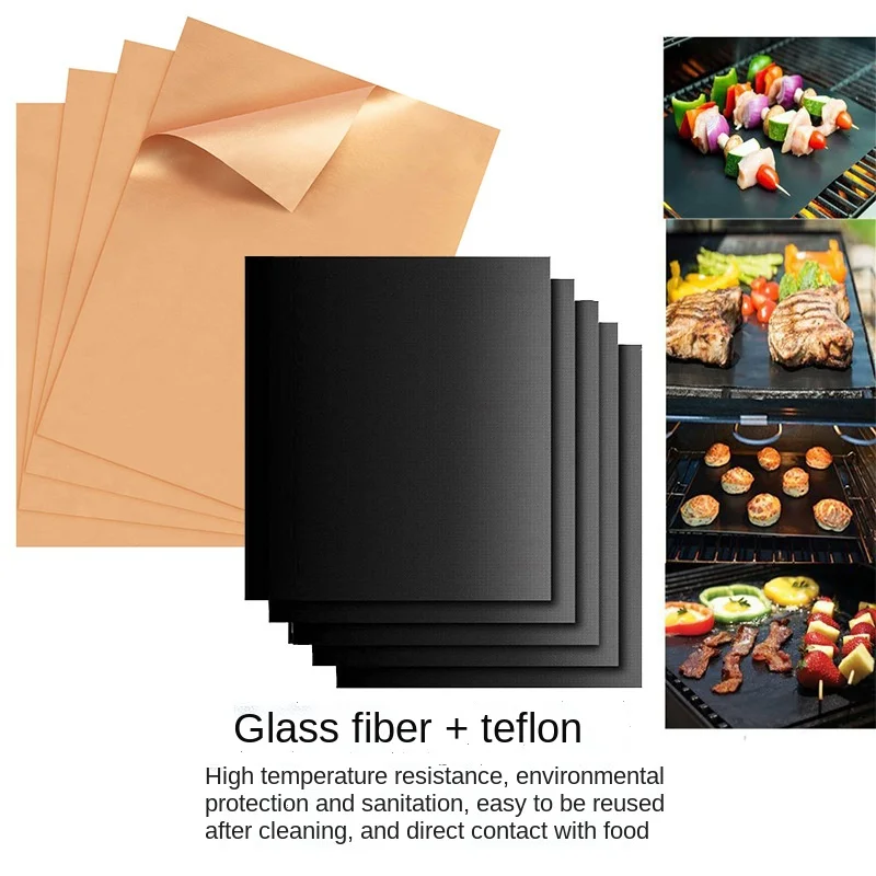 

BBQ Grill Mat Barbecue Outdoor Baking Non-stick Pad Reusable Cooking Plate 40 * 30cm for Party PTFE Grill Mat Accessories