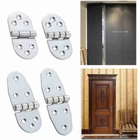 2pcs rustproof 180 degree furniture accessories cabinet hinges door hinge butterfly shaped door semicircle flush hinges