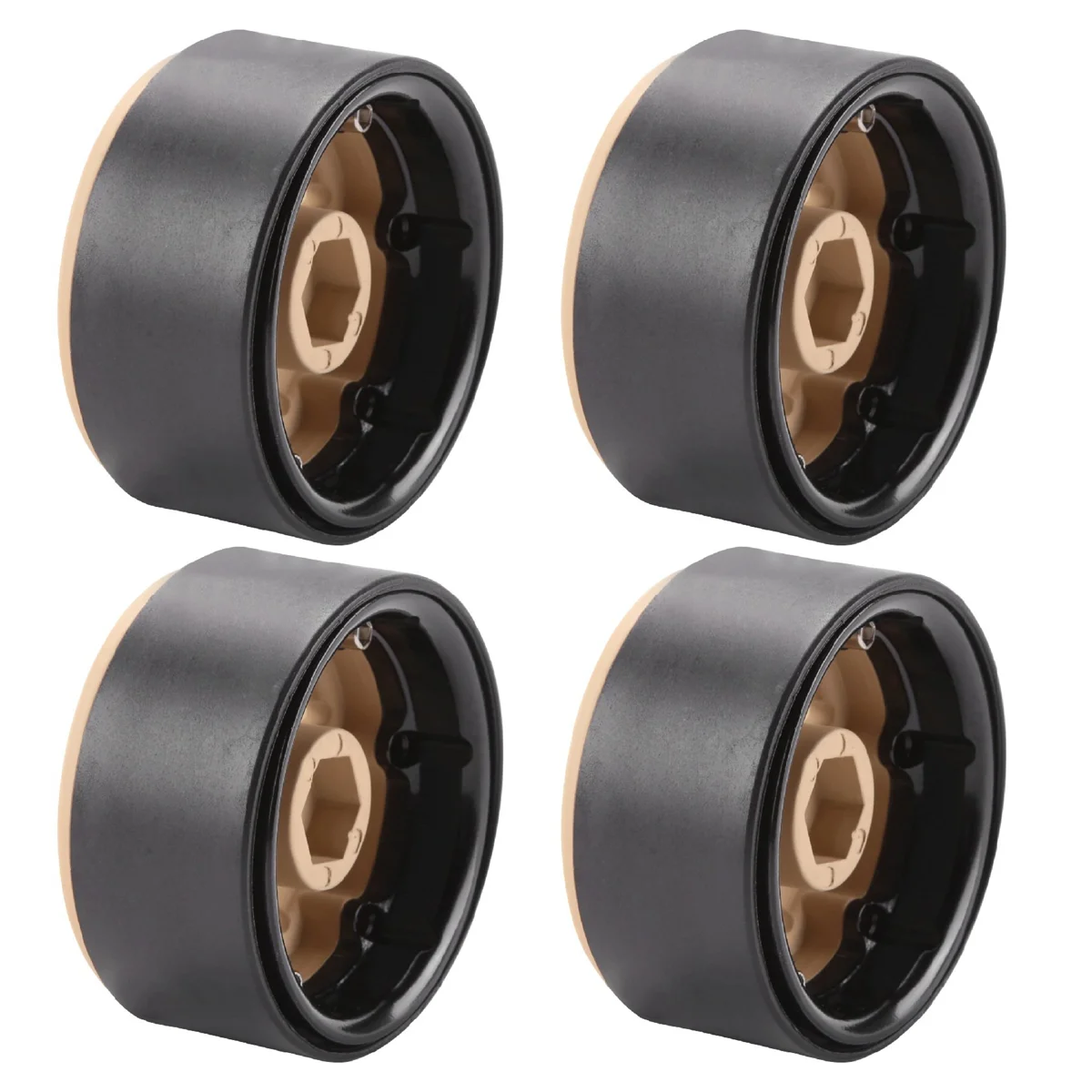 

4Pcs Metal 1.9Inch Beadlock Wheel Rim Hub for 1/10 Rc Crawler Car Axial Scx10 90046 Traxxas Trx4 Rc4Wd D90 D110 ,Yellow 12