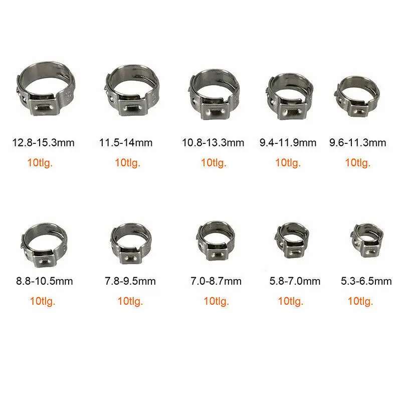 О-образные зажимы с одним ухом 100 шт