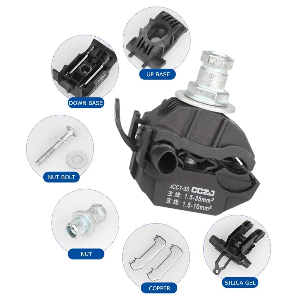 Новый разъем для прокалывания изоляции 63A/75A не отслаивающийся зажим небьющаяся