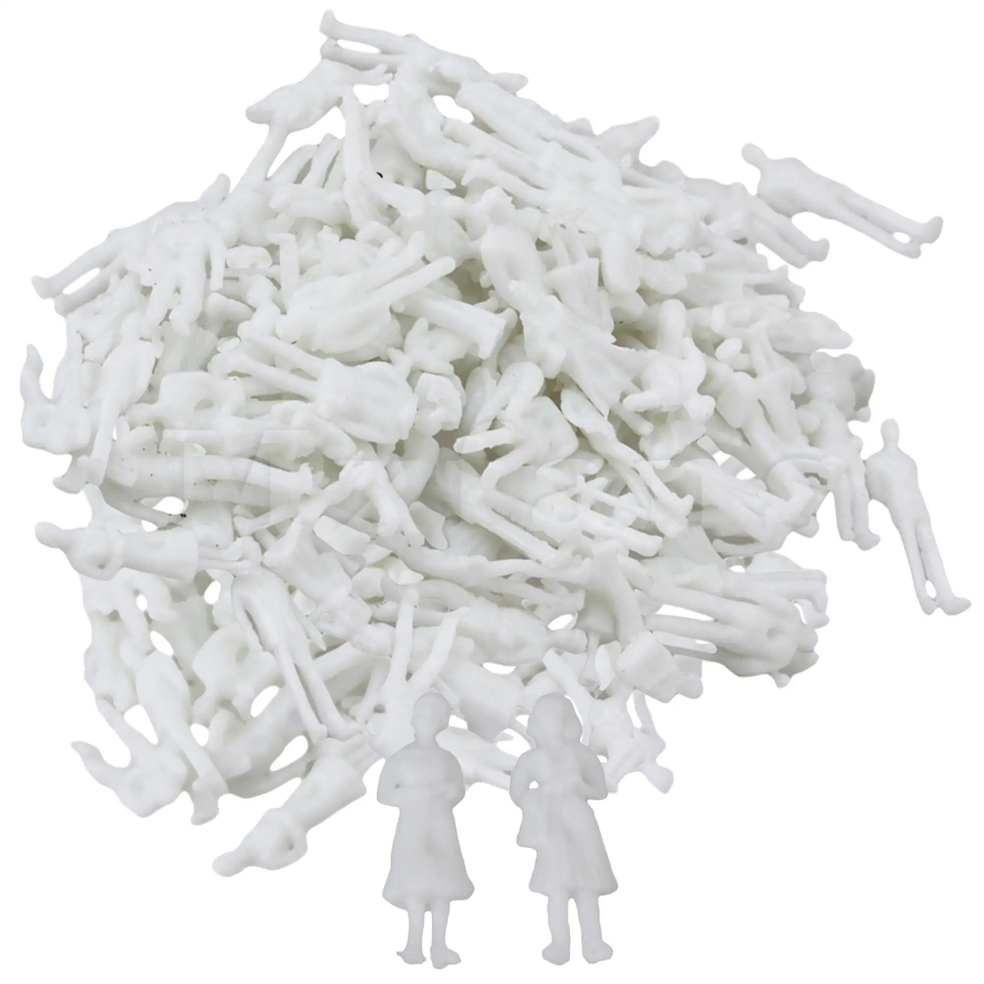 

1000Pcs White Train People Figure Passengers 1:100 Scale for Manual Enthusiast