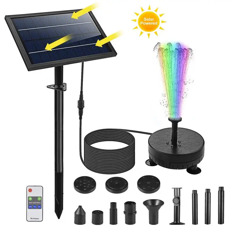 

Floating Solar Powered Water Fountain Pump Solar Bird Bath Fountains With 8 Nozzles Solar Fountain With 8 Nozzles For Fish Tanks