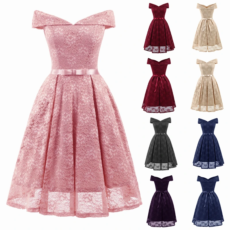 Модное женское кружевное платье элегантное фигуристки с открытыми плечами