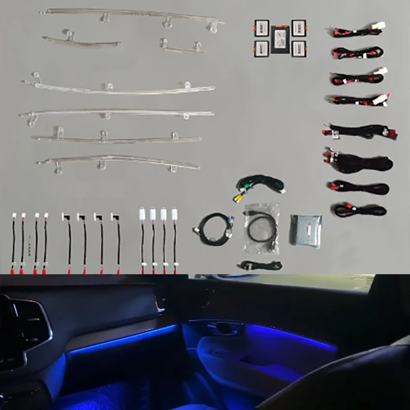 

Fit for Volvo S90 2017-2022 high quality Ambient Light Mold Edition Special Button screen control 19 lights easy installation