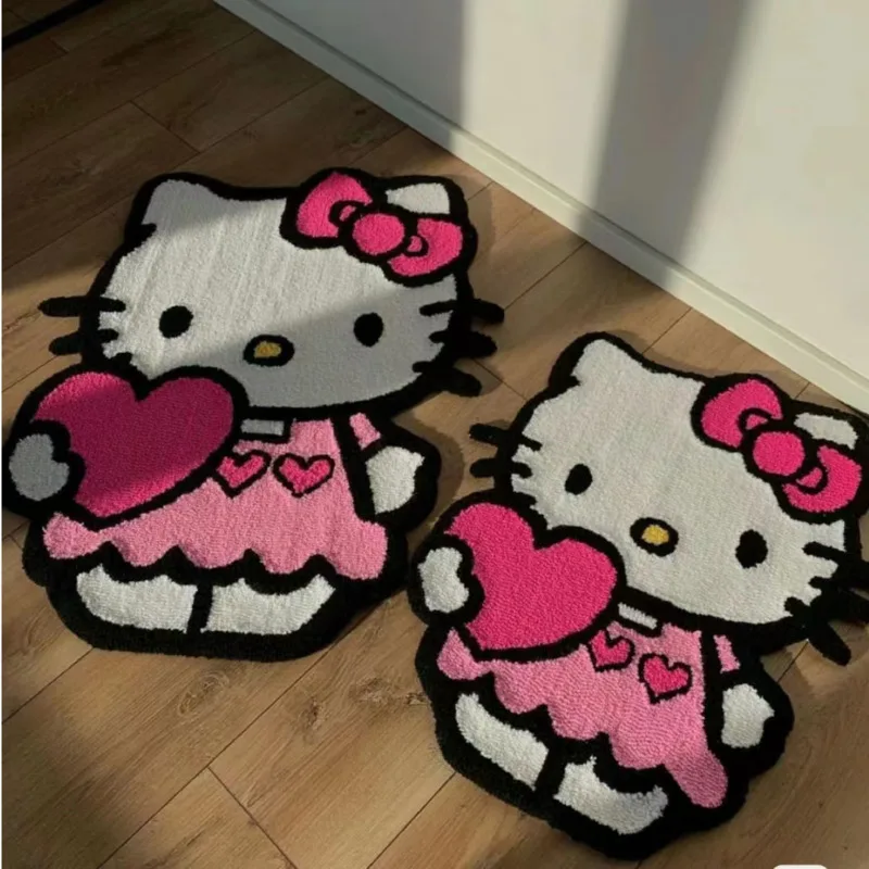 Sanrio Hello Kitty плюшевый напольный коврик мультяшный Кот Kawaii симпатичный