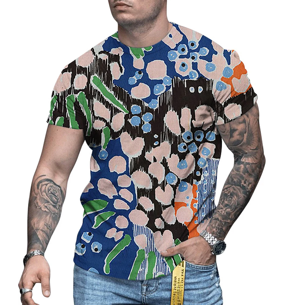 

New Men's T Shirt Streetwear Comfortable Short Sleeve Casual Novelty Soft Tee Top Men 3D Digital Printed Tees Male Clothing