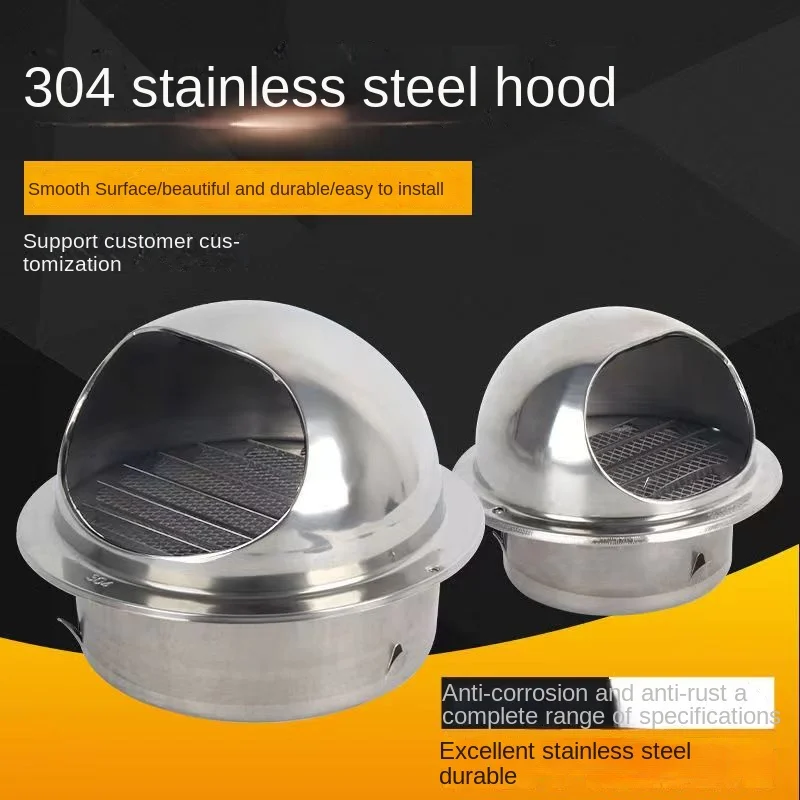 

Stainless Steel Wall Ceiling Air Vent Ducting Ventilation Exhaust Grille Cover Outlet Heating Cooling & Vents Cap Waterproof