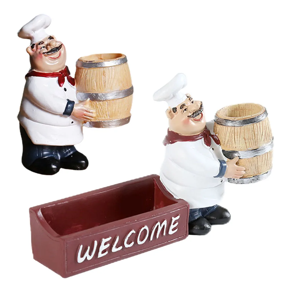 Реалистичная статуя шеф-повара держатели для зубочисток повар украшения стола