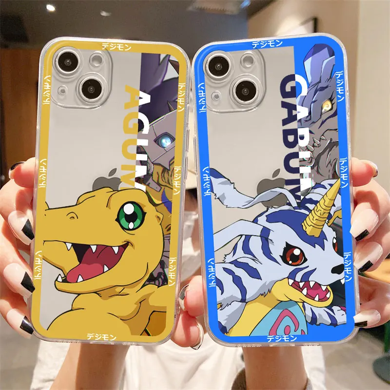 

Digimon Clear Case For Apple iPhone 14 11 13 12 Pro 7 8 Plus XR X XS Max 6 6S 13Pro Silicone Phone Cover