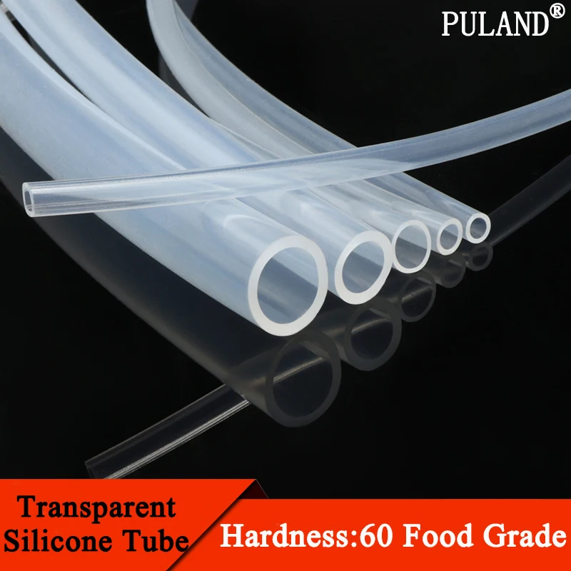 Silicone Tubing ID  0.5 1 2 3 4 5 6 7 8 9 10 mm OD  Food Grade Flexible Tubing Pipe Temperature Resistance Nontoxic Transparent