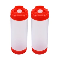 2pcs portable ketchup squeezing bottles kitchen condiment dispenser bottles red