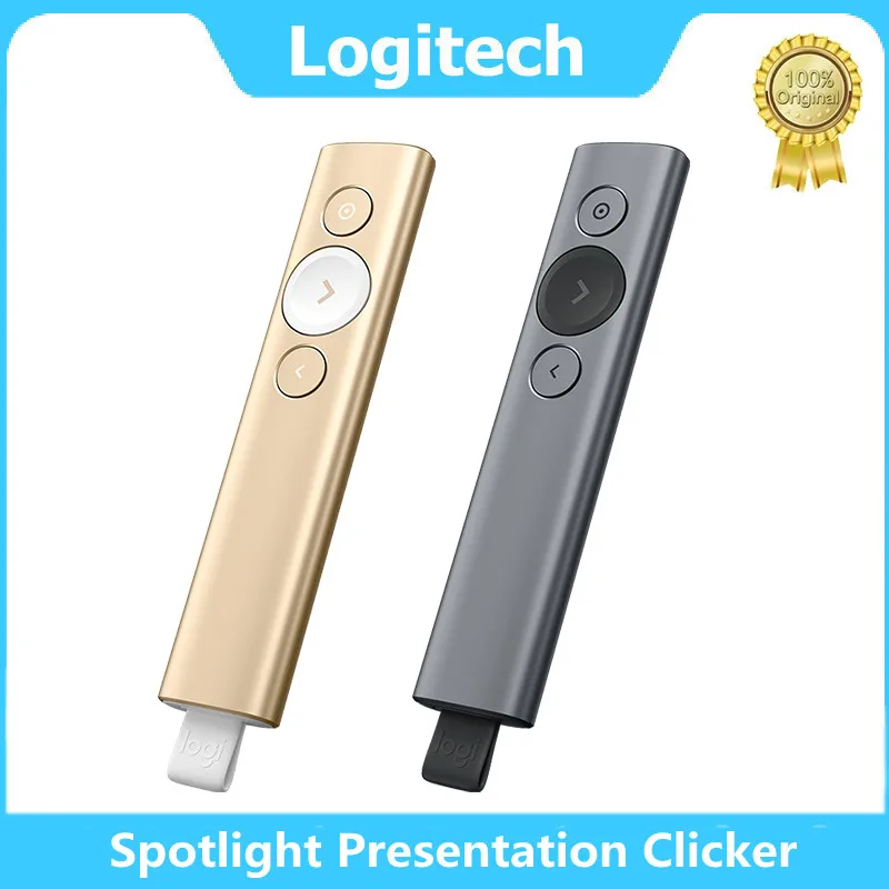 Logitech-puntero de Control remoto para presentación de proyector, puntero PPT, resaltado Digital avanzado con Bluetooth, Universal, 100% O