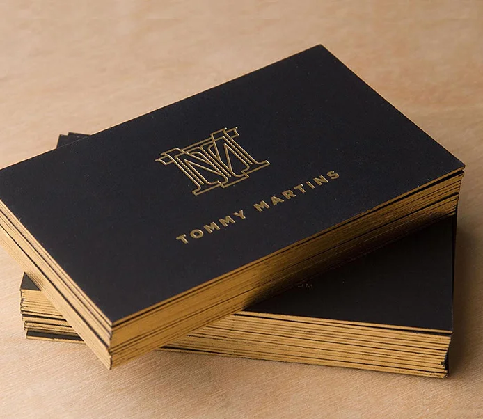 

Edge Color Gold Foil Printing Paper Business Card