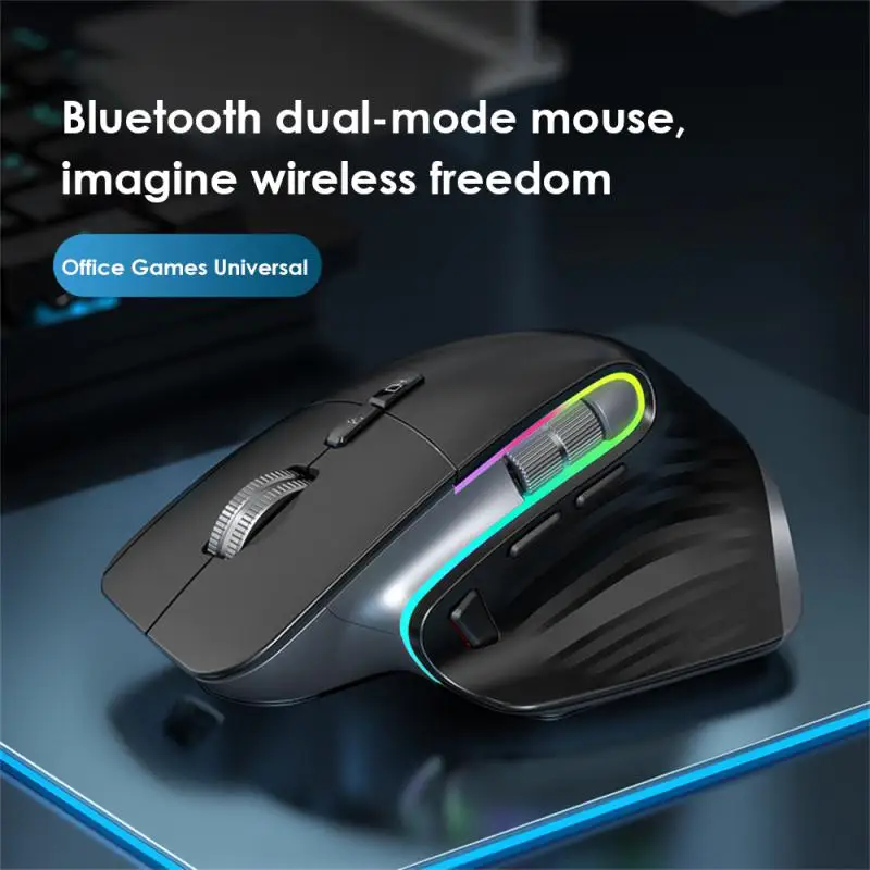 

Bluetooth Dual Mode Mouse Esports Game Mouse Wireless Mute Office Gaming Mouse Laptop Keyboards Accessory Suitable For Apple Hua
