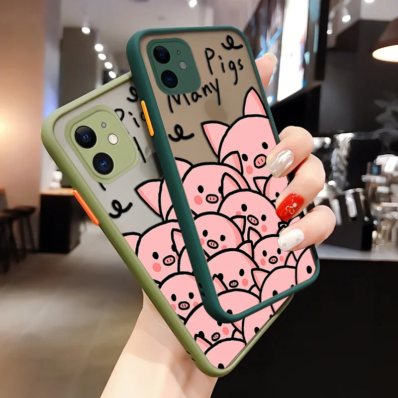 

Precise Piggy Pattern Case For HUAWEI HONOR X10 20 30 Y5 Y6 Y7 Y8 Y9 A P S Pro Phone Case Shockproof Armor Matte Phone Fetal