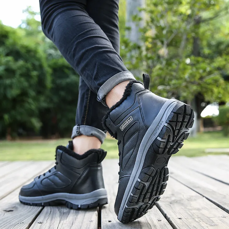 Hot Sale Winter Boots Men Waterproof Snow Boots Men Shoes Casual Winter Hiking Shoes Ankle Boots for Men Plus Size Couple Shoes