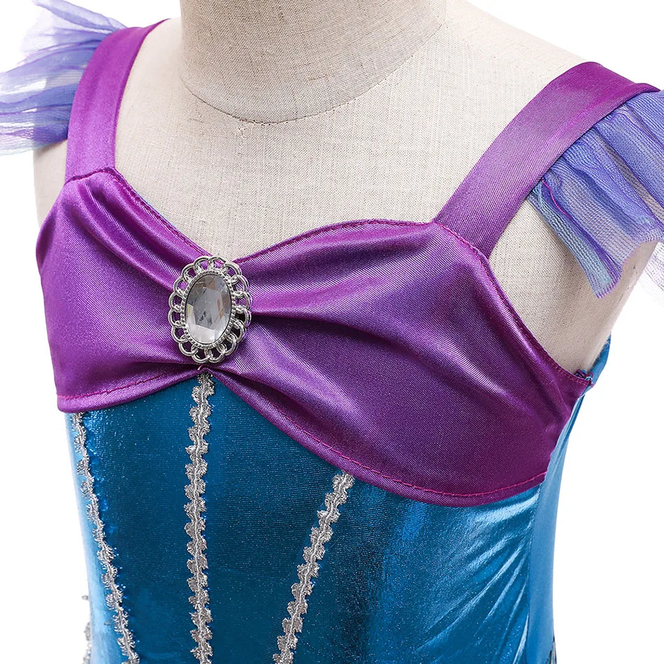 Женский костюм Русалочки летнее платье принцессы Ариэль без рукавов элегантная