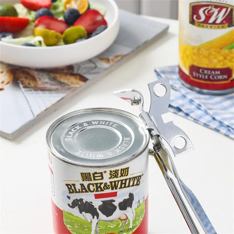 

Консервный нож для еды, ручной консервный нож из нержавеющей стали, эргономичный Многофункциональный Боковой разрез, консервный нож, товары для кухни