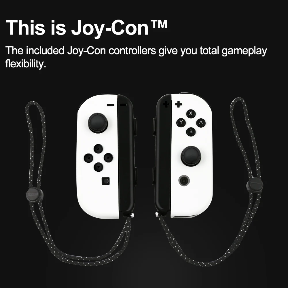 Nintendo Switch OLED Video Game Console with Joy-Con 7 Inch Screen 64GB Internal Storage Enhanced Audio Blue Red Set White Set