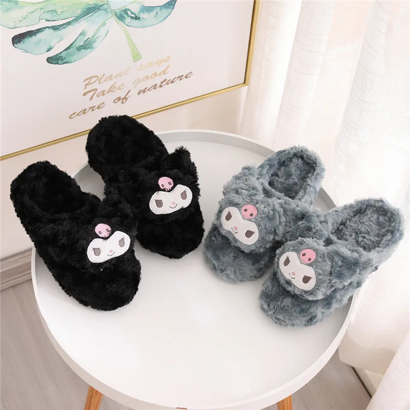 

Sanrio Animation Cartoon Cute My Melody Cinnamoroll Kuromi Home Warm Slippers Anti Slip Durable Plush Cotton Shoes Birthday Gift