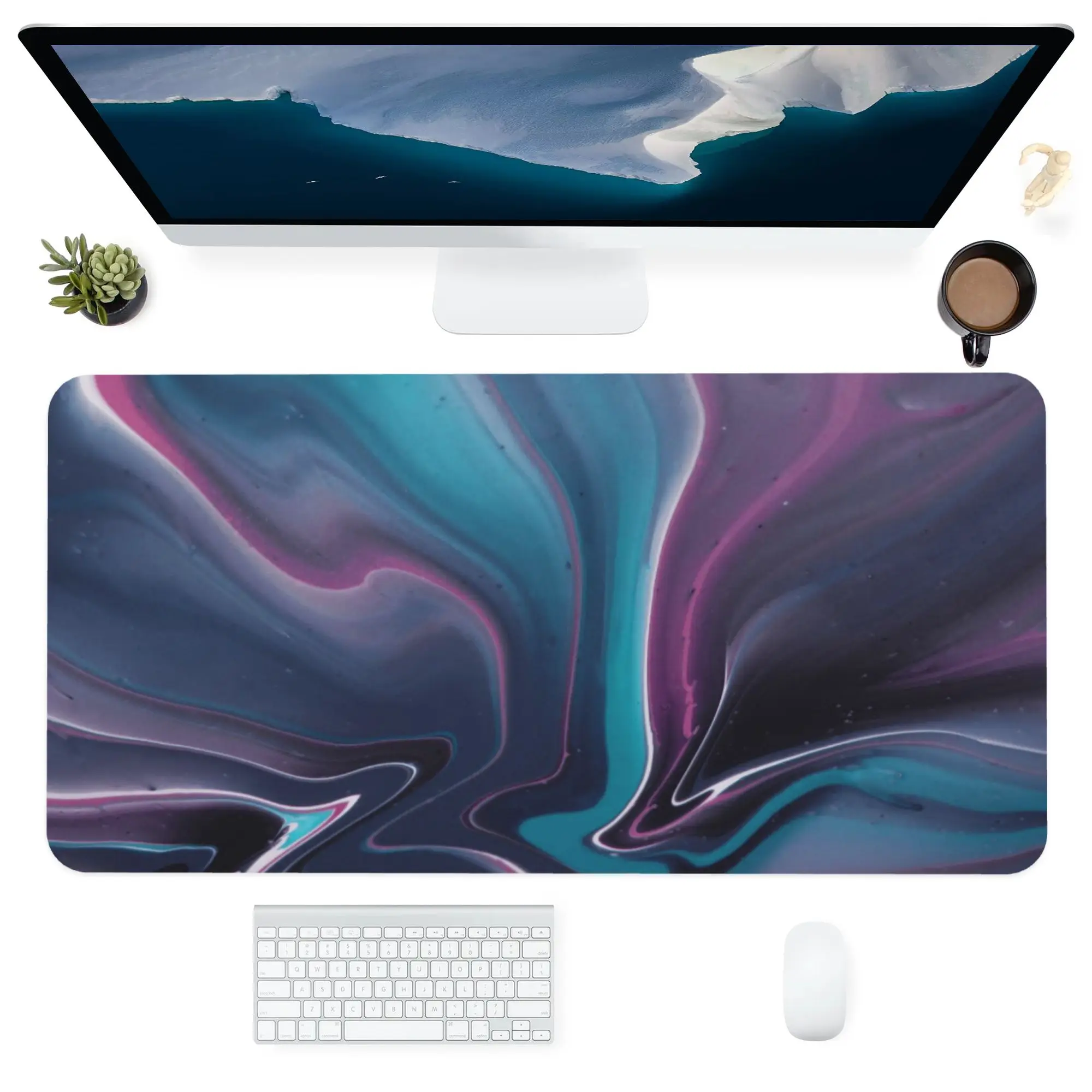 

Wholesale Art Series Striped Large Mouse Pad for Computer Laptop Notebook Rectangle Non-slip Rubber Base Deskpad Table Mat