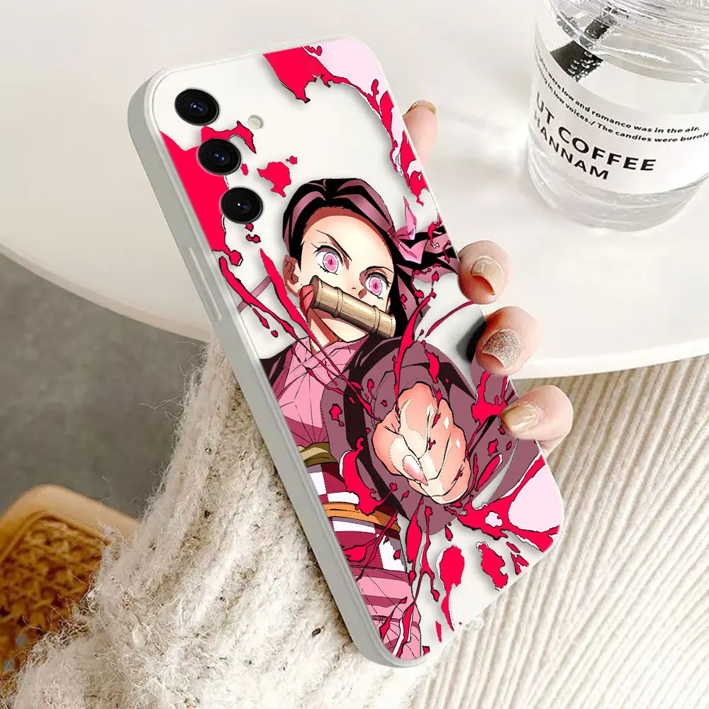 Чехол для телефона Anime Demon S-Slayer Tanjiro ДЛЯ Samsung Galaxy M80 M60 M53 M42 M33 M22 M12 M11 M10 M02 F02 A12 A11 A10 A7 A06