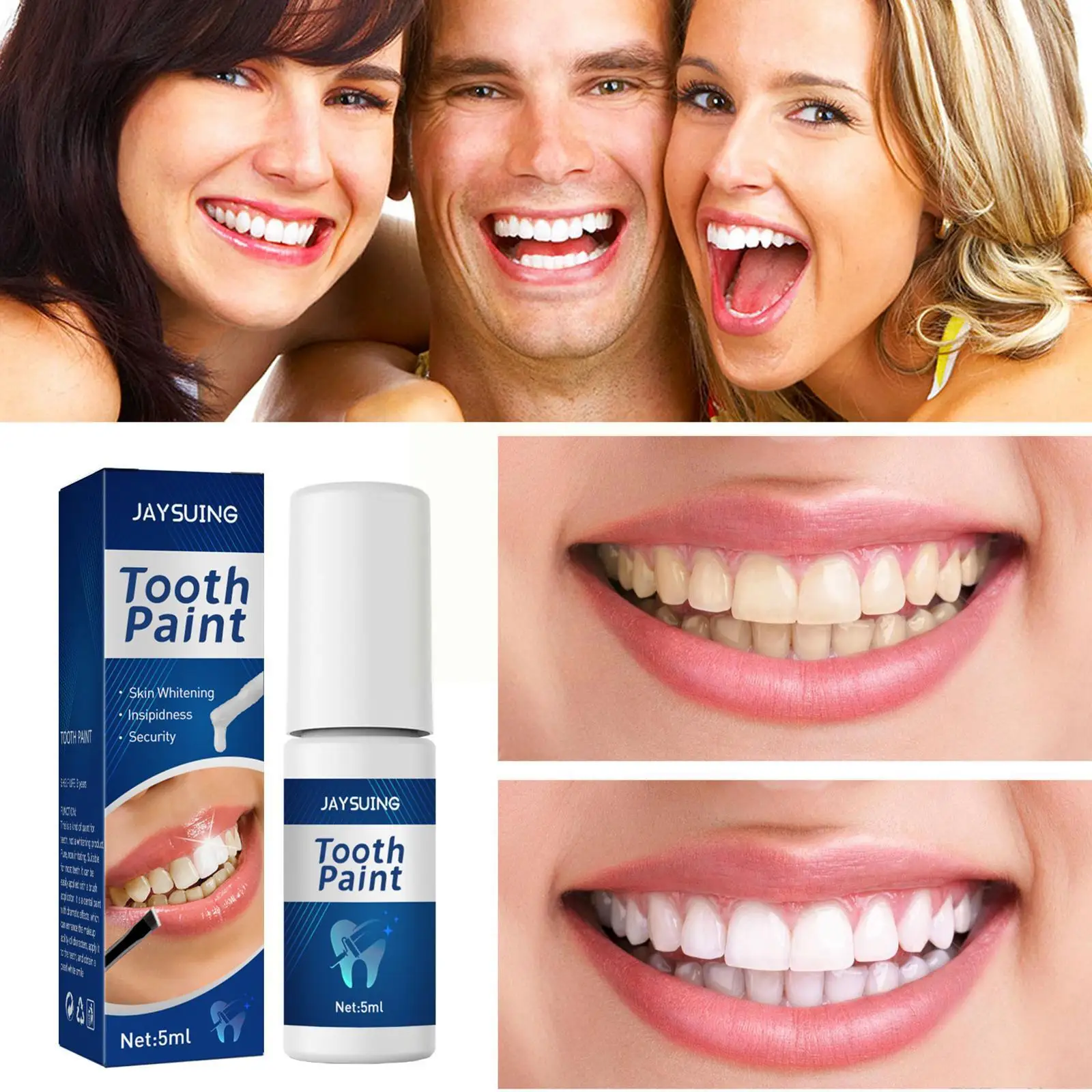 

5ml Tooth Whitening Paint Remove Teeth Stains Dental Coffee Dental Whitener Hygiene Freshener Stained Care Calculus Smoke T Q6b3