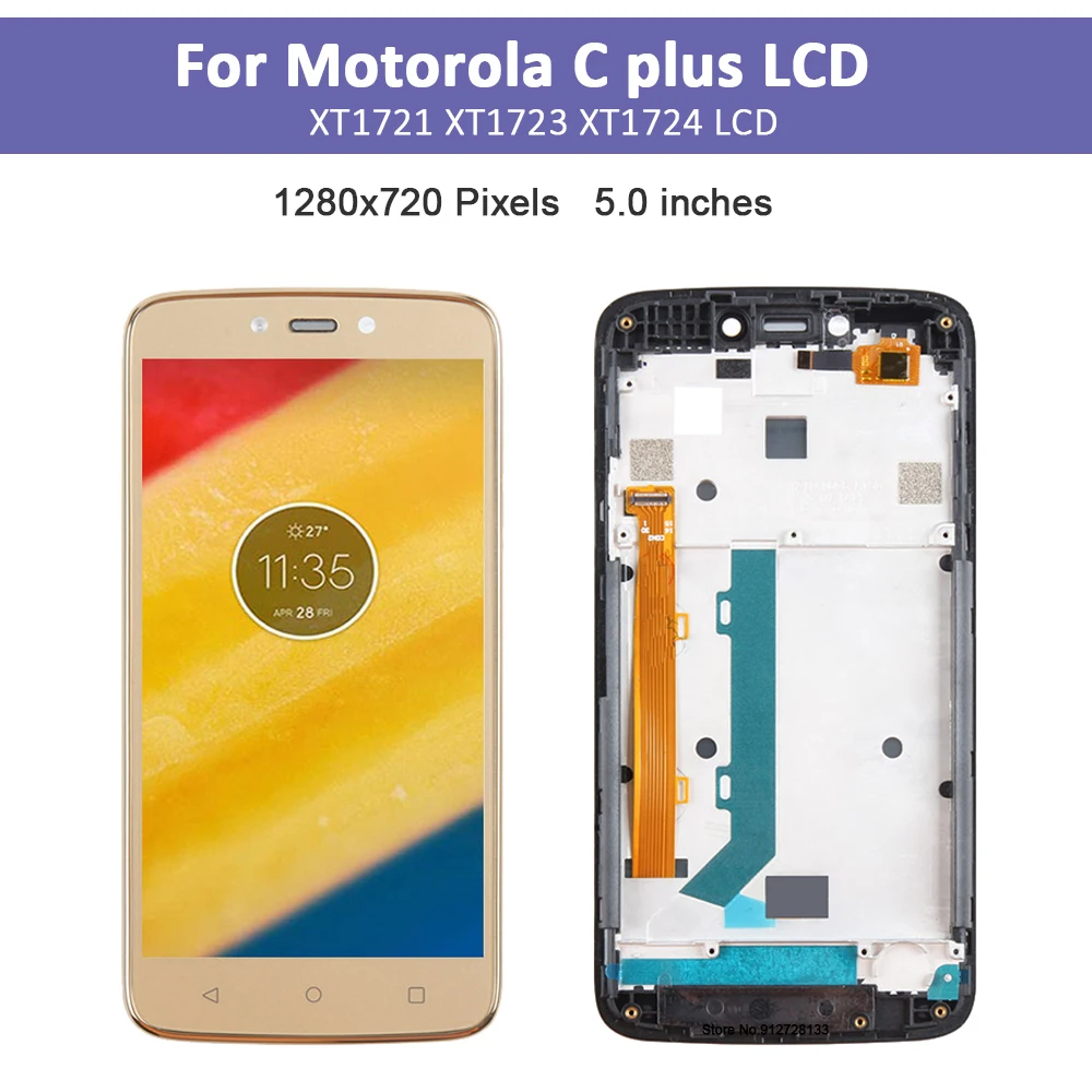 5 0 "Оригинальный ЖК-дисплей для Motorola Moto C Plus сенсорный экран дигитайзер с рамкой