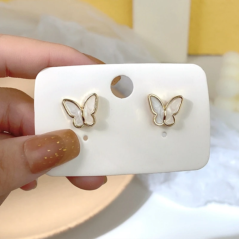 

New Trendy Super Fairy Butterfly Earrings Female Simple Temperament Summer Small and Versatile Creative Earring Jewelry