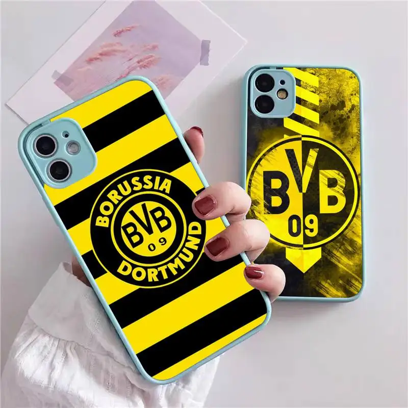

Dortmund-Germany Phone Case For iphone 13 12 11 xr xs x 7 8 pro max Light blue Soft TPU Silicone Clear Case Cover