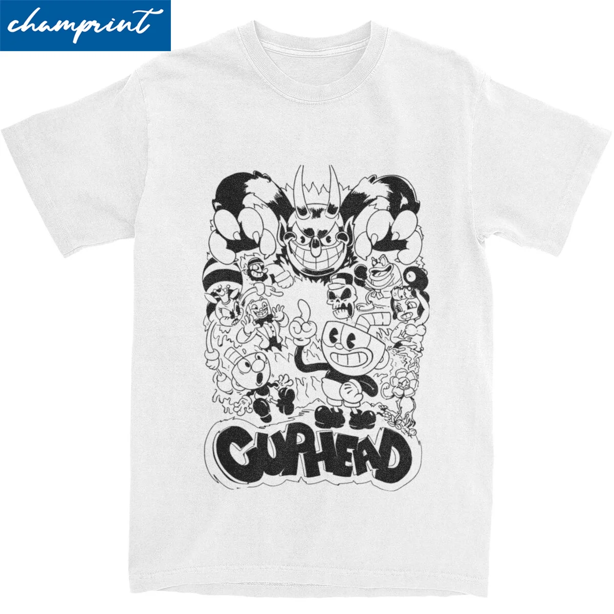 Забавная футболка Cuphead Don't Deal With The Devil мужские топы с круглым вырезом и