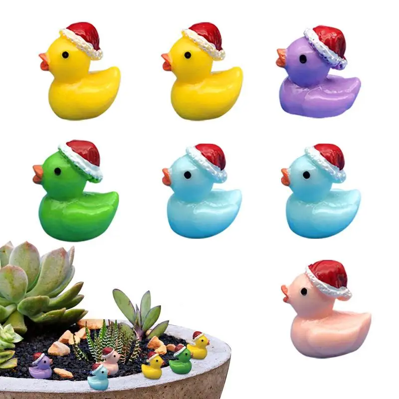 

Mini Resin Duck Tiny Animal Duck Figurine Tiny Figures Ducks For Bath Birthday Present Garden Cake Decoration Ornament Supplies