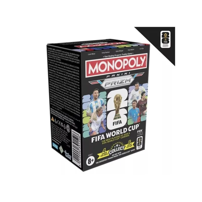 Фото Оригинальные коллекционные карточки Panini Monopoly 2026 FIFA World Cup Prizm Soccer, официально лицензированные, в бластер-боксе, для футбольных фанатов, персонализированный подарок №3