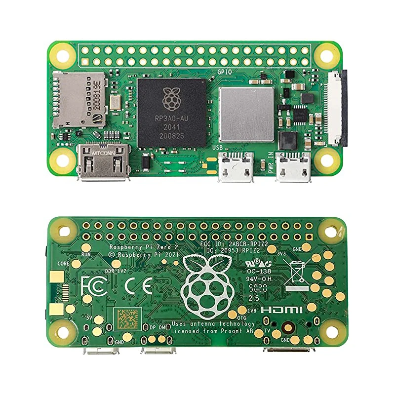 Raspberry Pi Zero 2 Вт 1 ГГц четырехъядерный 64-разрядный процессор Arm Cortex-A53 512 Мб SDRAM