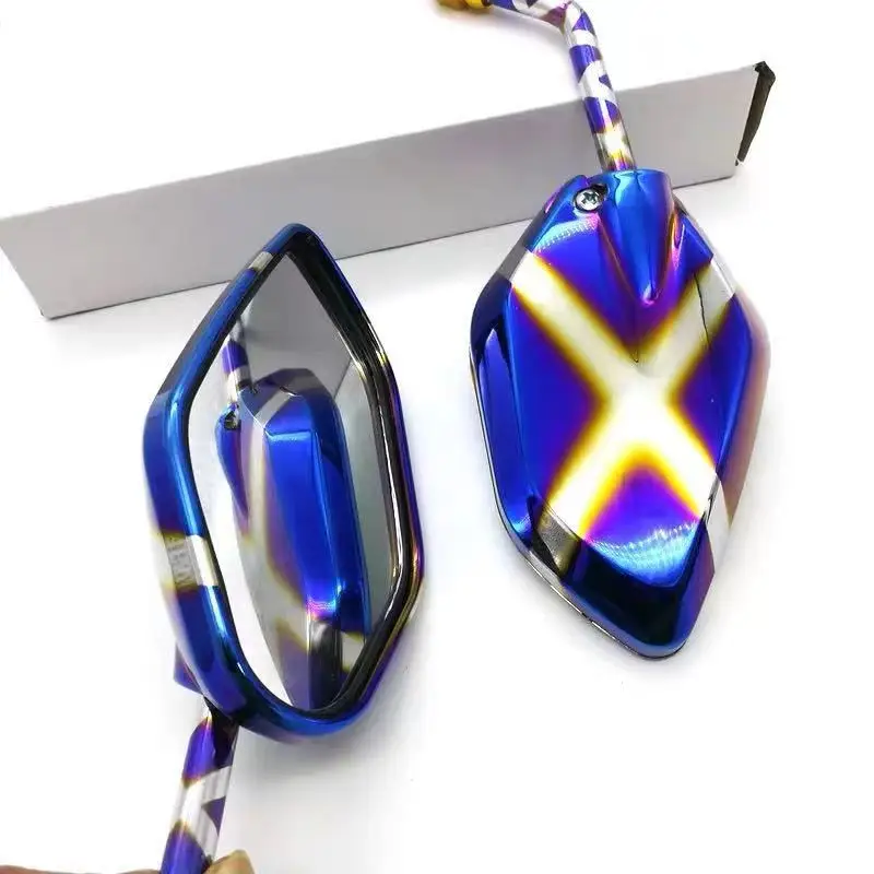 Универсальные 8 мм 10 мотоцикл зеркала заднего вида карбоновый скутер мото