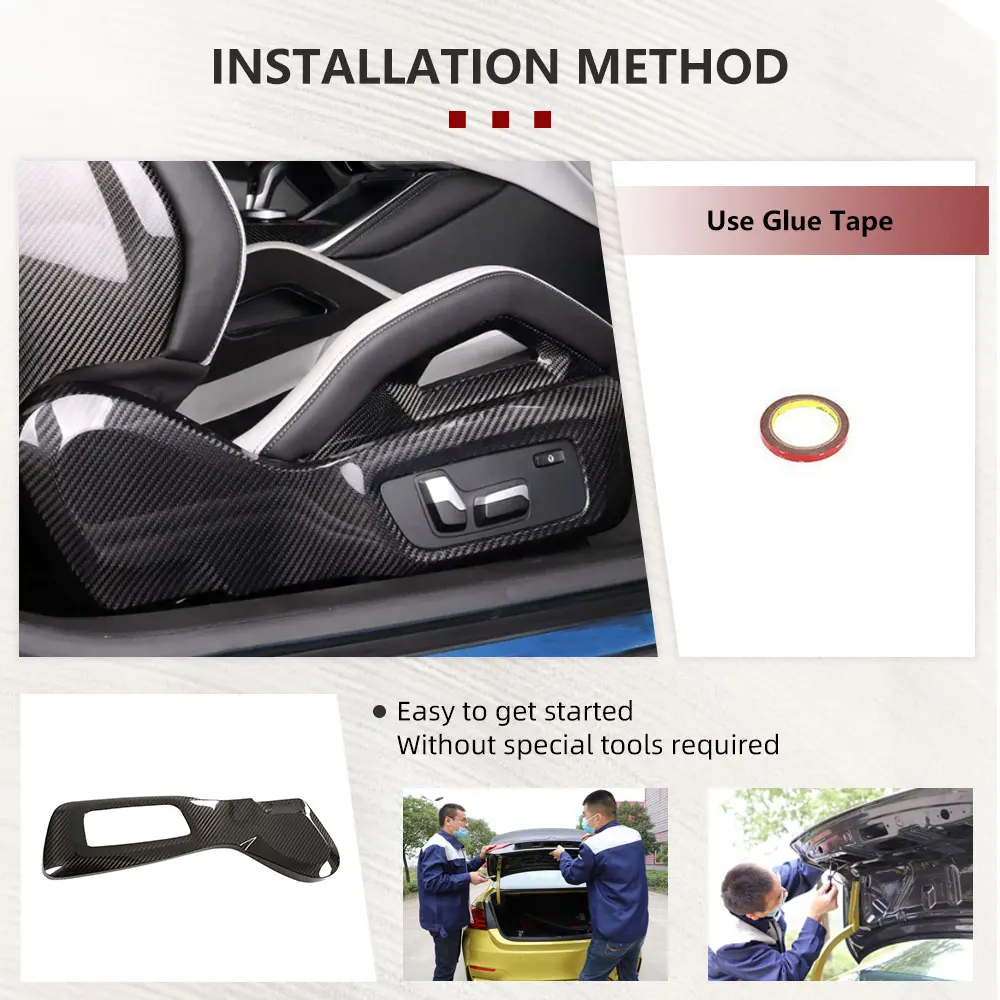 Сухой карбоновый боковой чехол на рамку сиденья для BMW G80 G81 G82 G83 2021-2023 боковые