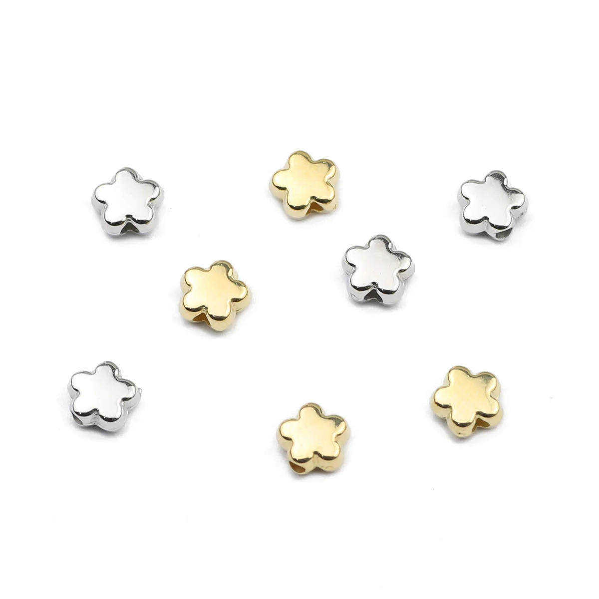 200 Шт. 6 Мм Блестки В Форме Цветка Сливы Золото И Серебро Diy Комплект Для