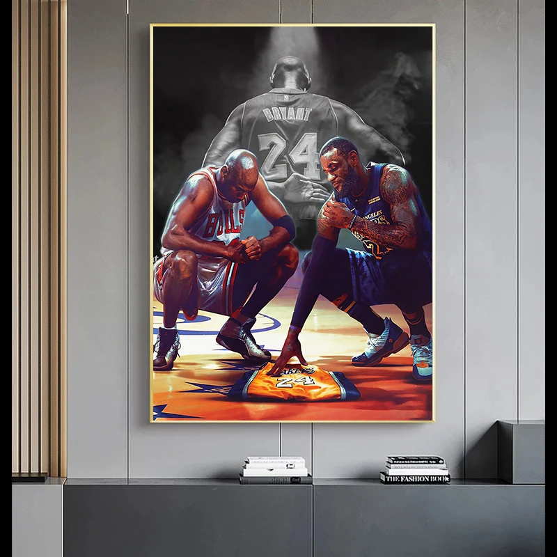 

Basketball Star Canvas Painting Basketball Player Mamba Mentality Posters and Prints Wall Art Canvas Pictures Living Room Home