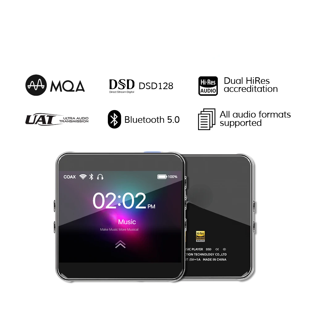 

R2 Network Streaming MP3 Music Player HiRes Lossless Digital Audio Tidal MQA 5Gwifi LDAC DSD web radio Bluetooth 5.0