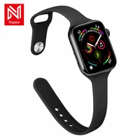 simple silicone strap for apple watch se 6 5 4 3 2 smart watchband replacement accessories for iwatch bracelet 40mm 42mm 44mm