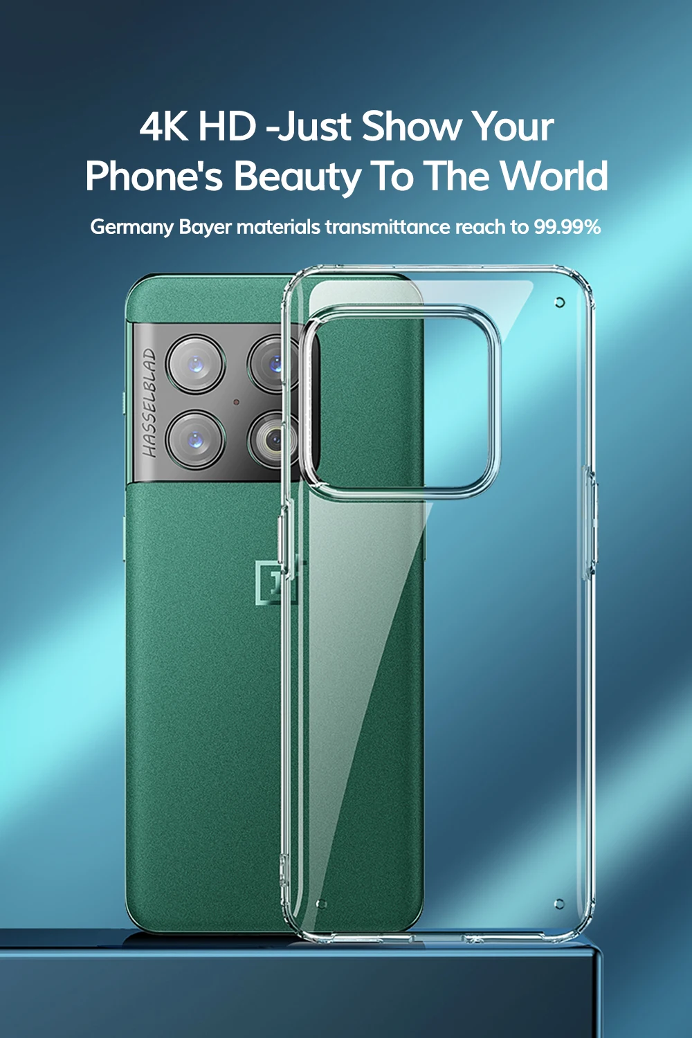 Kup UFLAXE Odporny Na Wstrząsy Futerał Na OnePlus 10 Pro 5G WLONS Niemcy Bayer 4K HD Krystalicznie Czyste Tylna Pokrywa Anty-żółta Obudowa