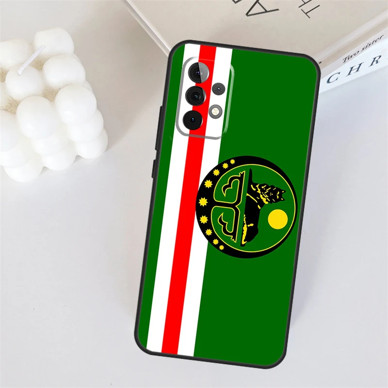 Чеченский чехол с флагом Чечня для Samsung Galaxy A22 A32 A52 A54 A14 A16 A26 A36 A56 A55 A35 A05 A06 A15 A53 A33 A13