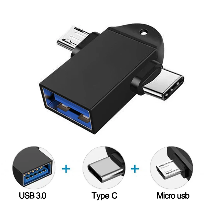 

2 в 1 кабель Micro usb «папа»-USB «мама»