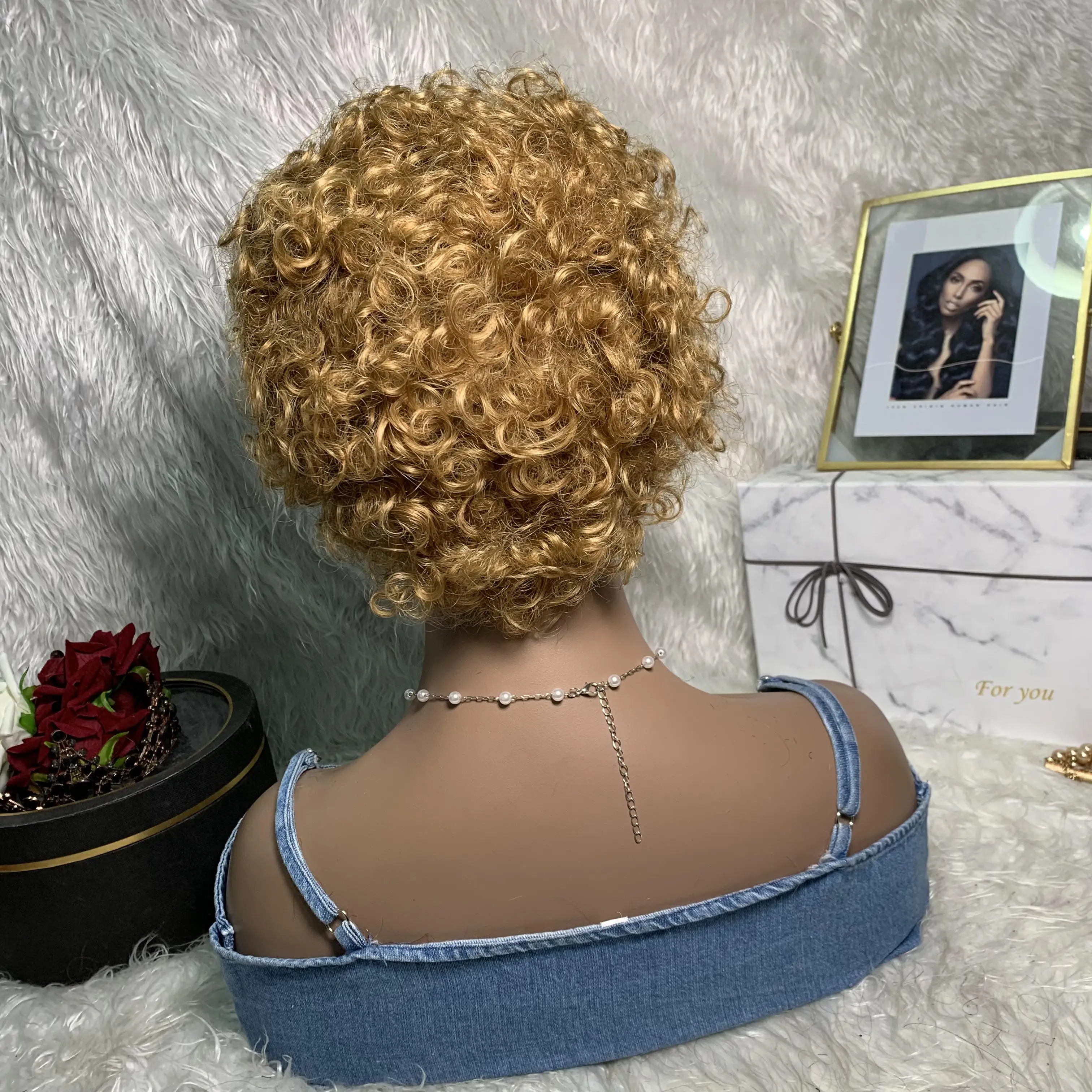 Short Curly Lace Front Wig Pixie Cut Human Hair Wig 150 Density Short Deep Wave Curl Wig for Black Women T Lace Pre Plucked Wigs enlarge